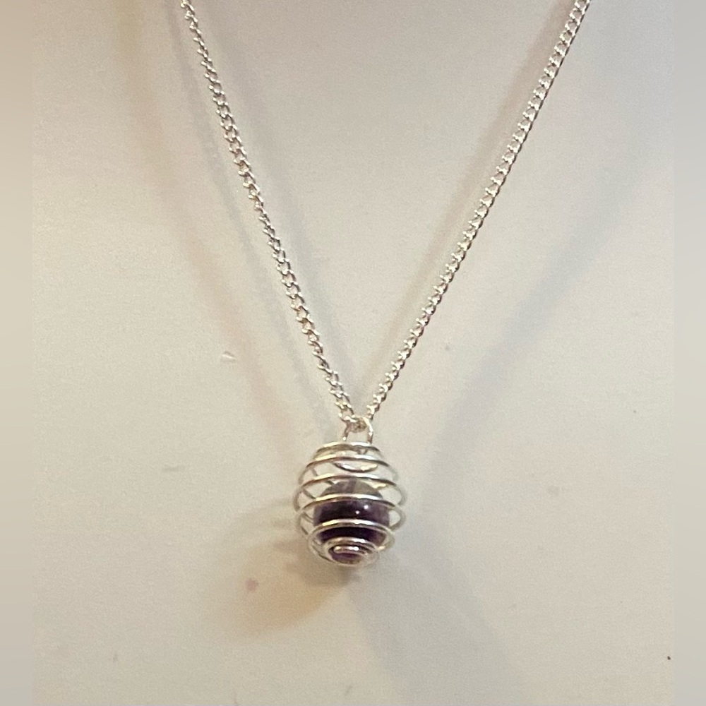 NEW Amethyst in a Cage necklace
